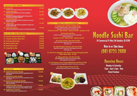 Noodle Sushi Bar Mount Gambier - Accommodation Gold Coast 1