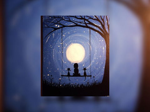 Grab A Glass Of Wine And Learn To Paint 'Moonrise'! - Accommodation Gold Coast 0