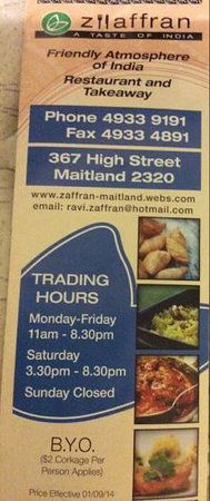 Zaffran Indian Restaurant & Takeaway - Gold Coast 4U 1