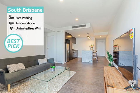South Brisbane Kozy 1Bed APT + FREE Parking QSB001 - Gold Coast 4U 0